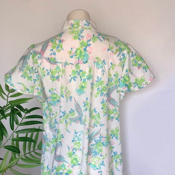 v i n t a g e :: Phoenix Floral Cottagecore Cotton Robe Nightgown - Picture 9 of 13